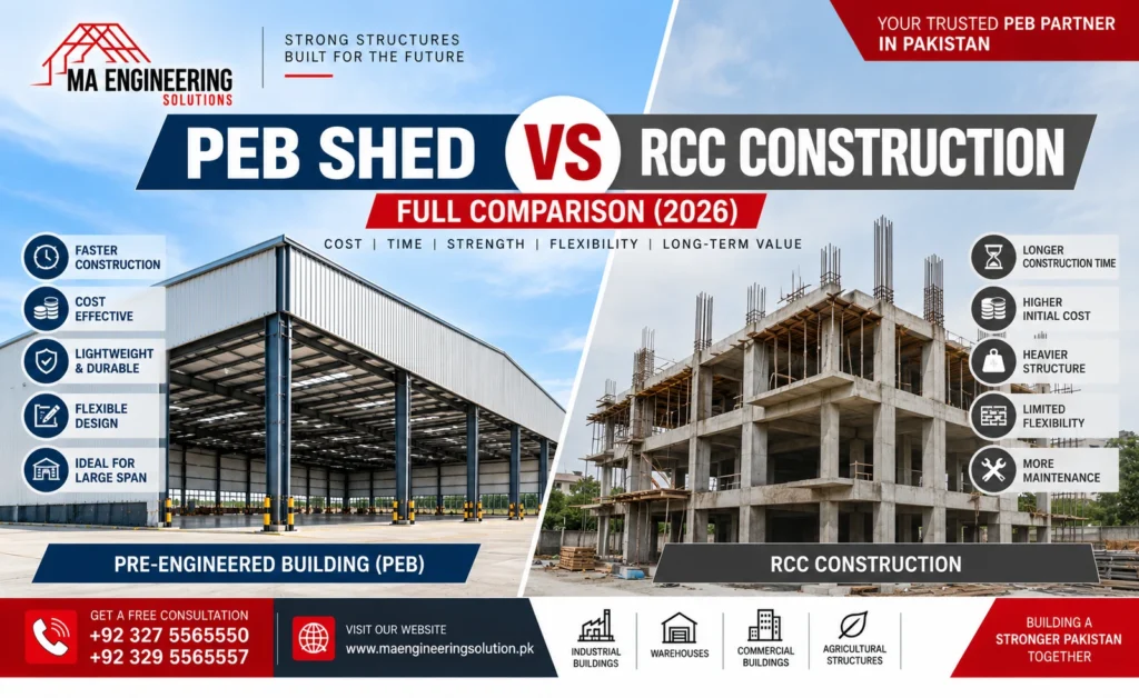 PEB Shed vs RCC Construction